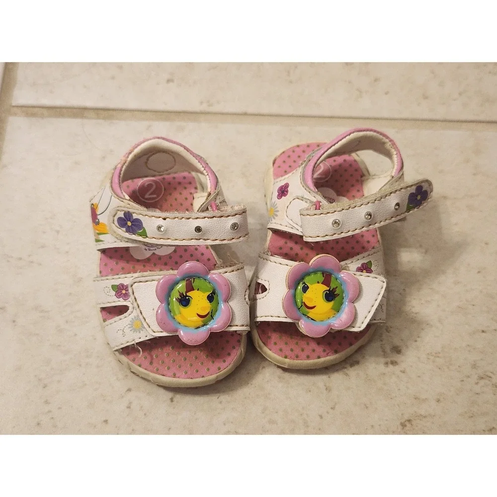 Miss Spider's Sunny Patch Friends Baby Girls Floral Sandals White Pink Size 1